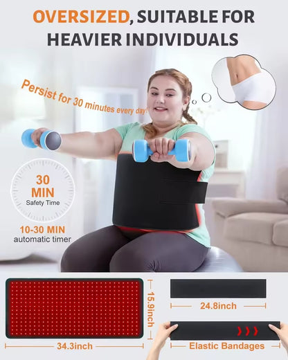 "RedSculpt XL™ The Only Plus Size Red Light Waist Trainer"